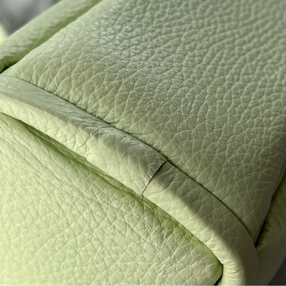 NEW HYETHE Soft Pillow Leather Mini Bag Light Lime Green Korea Crossbody - Picture 11 of 15
